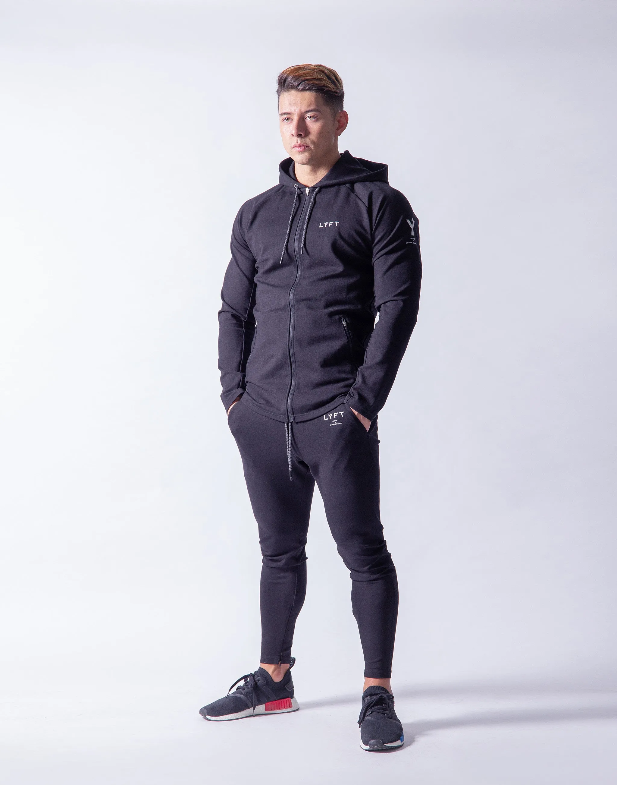 Ý 2way Workout Zip up Wear - Black