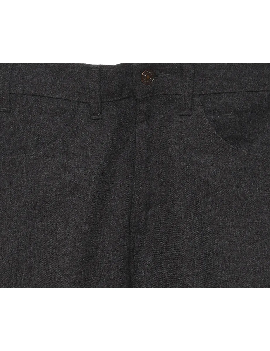 1970s Levi's Dark Grey Suit Trousers - W30 L32