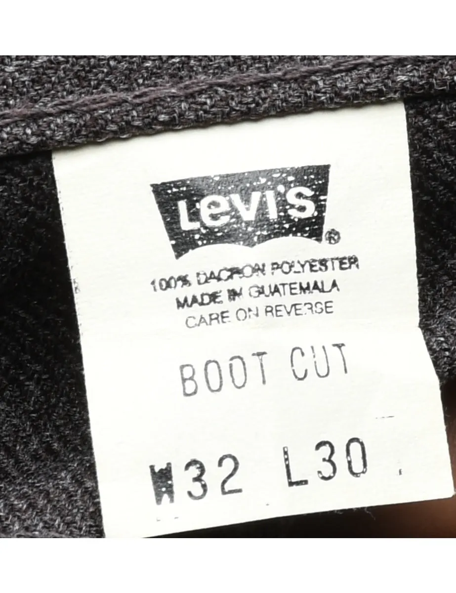 1970s Levi's Dark Grey Suit Trousers - W30 L32