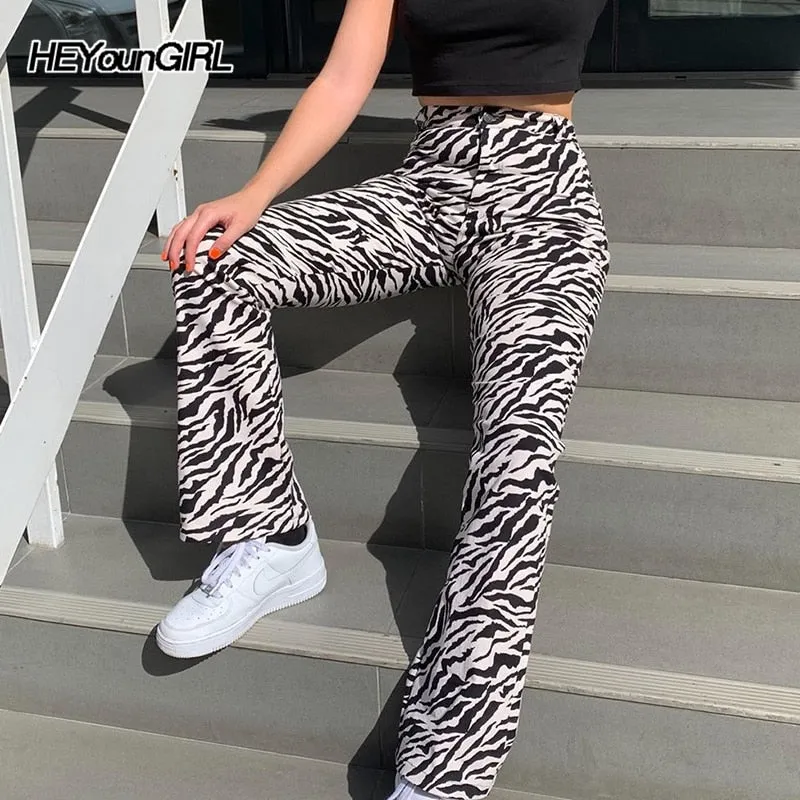 2021 HEYounGIRL Zebra Animal Print Harajuku High Waist Sizes S - L