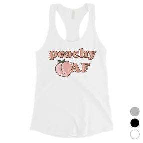 365 Printing Peachy AF Womens Cute Lovely Workout Tank Top