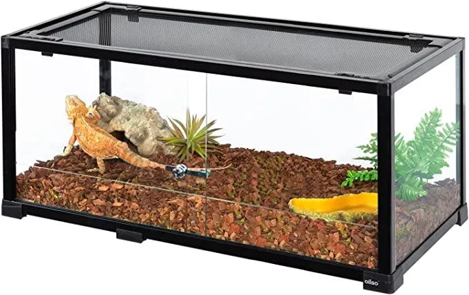 50 Gallon Reptile Terrarium 2 in 1 Reptile Tank 36" x 18" x 18" with Sliding Front Doors