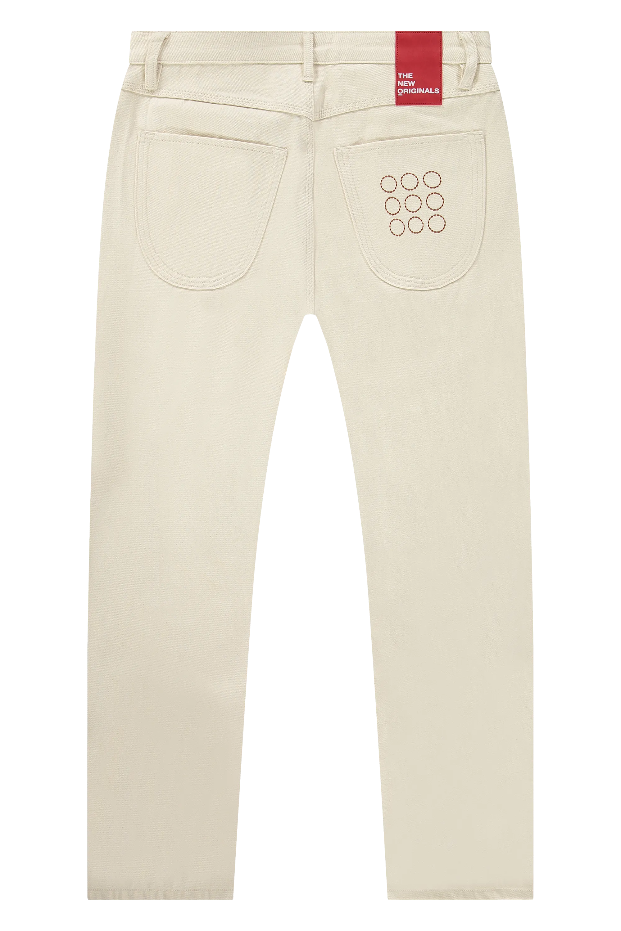 9-Dots Relaxed Jeans White Alyssum