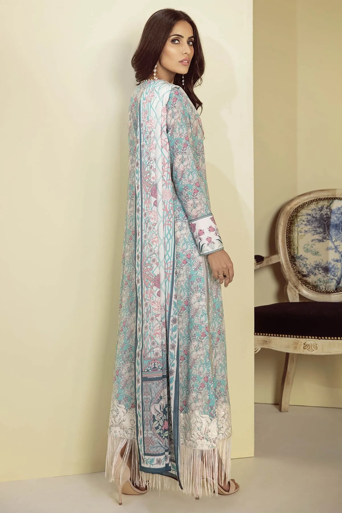 AlKaram Cambric Collection 2018 – 3 Piece Embroidered – MS-12.1-18-Turquoise