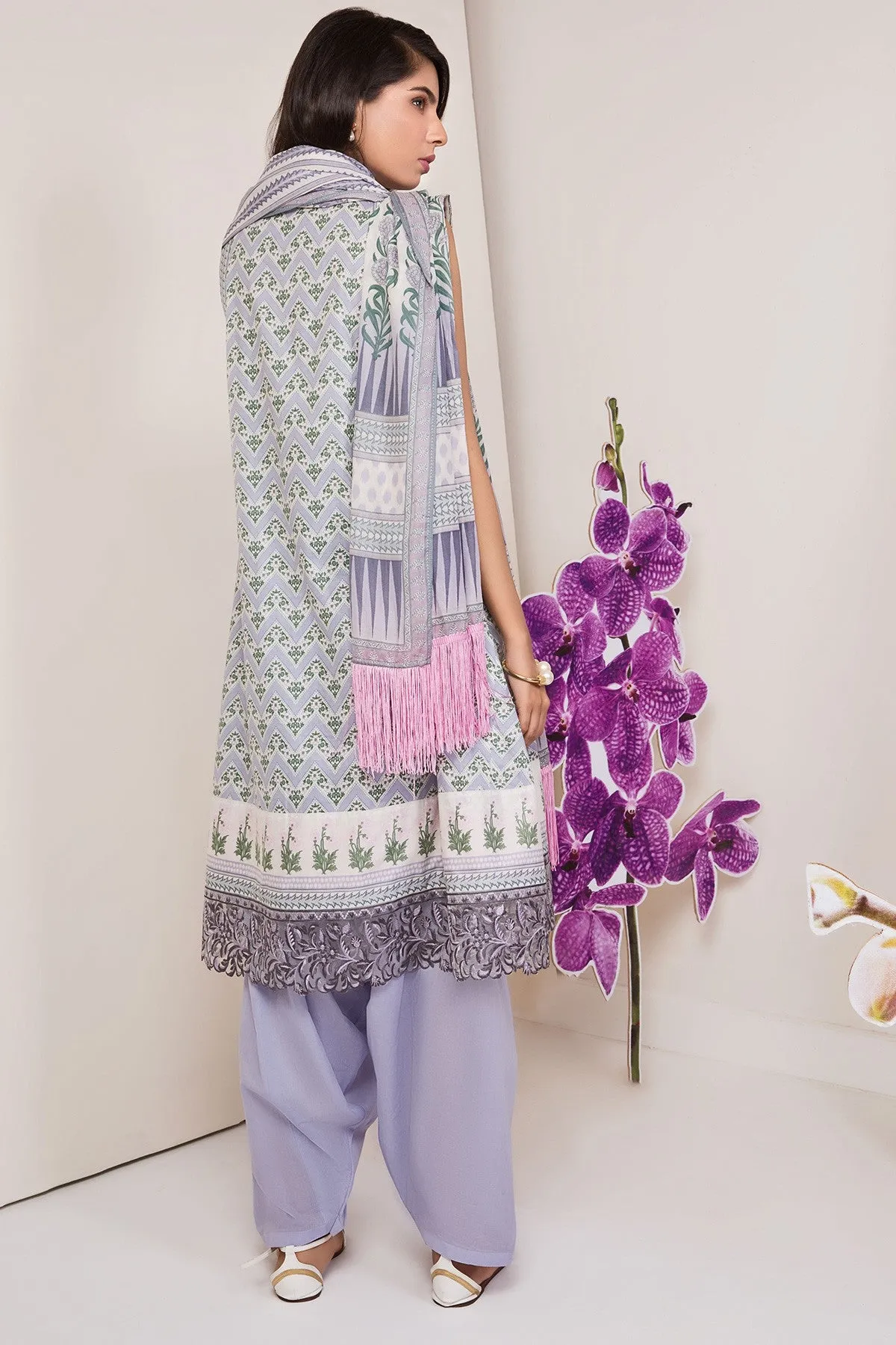 AlKaram Cambric Collection 2018 – 3 Piece Embroidered – MS-24.1-18-Purple