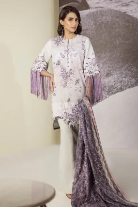 AlKaram Cambric Collection 2018 – 3 Piece Printed Plain – MS-42-18-Purple