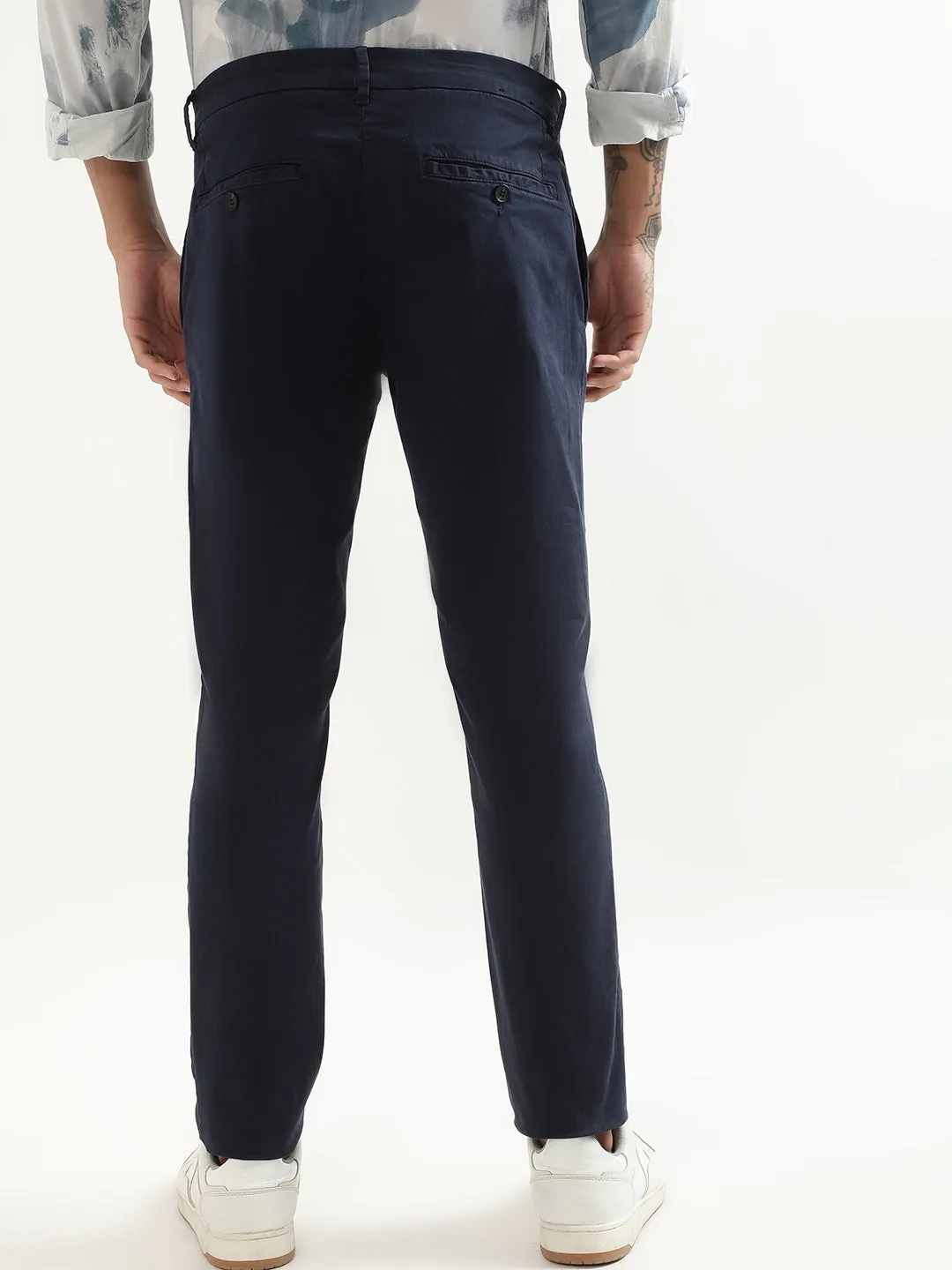 Antony Morato Men Cotton Mid-Rise Skinny Fit Trousers