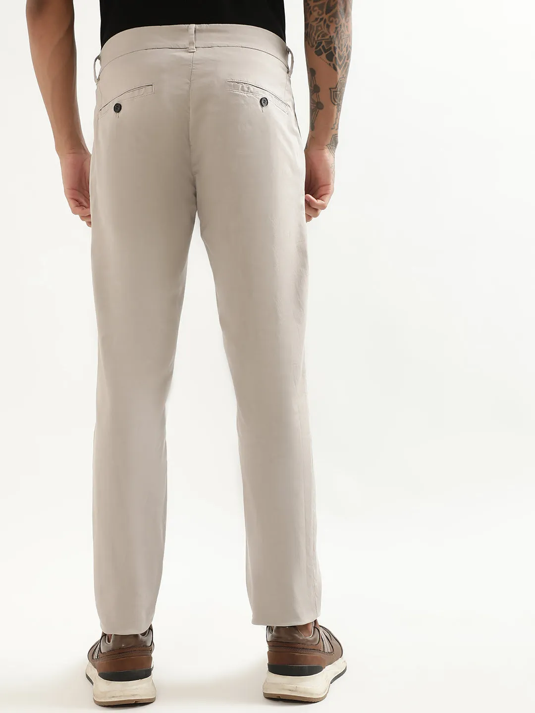 Antony Morato Men Mid-Rise Skinny Fit Cotton Trousers