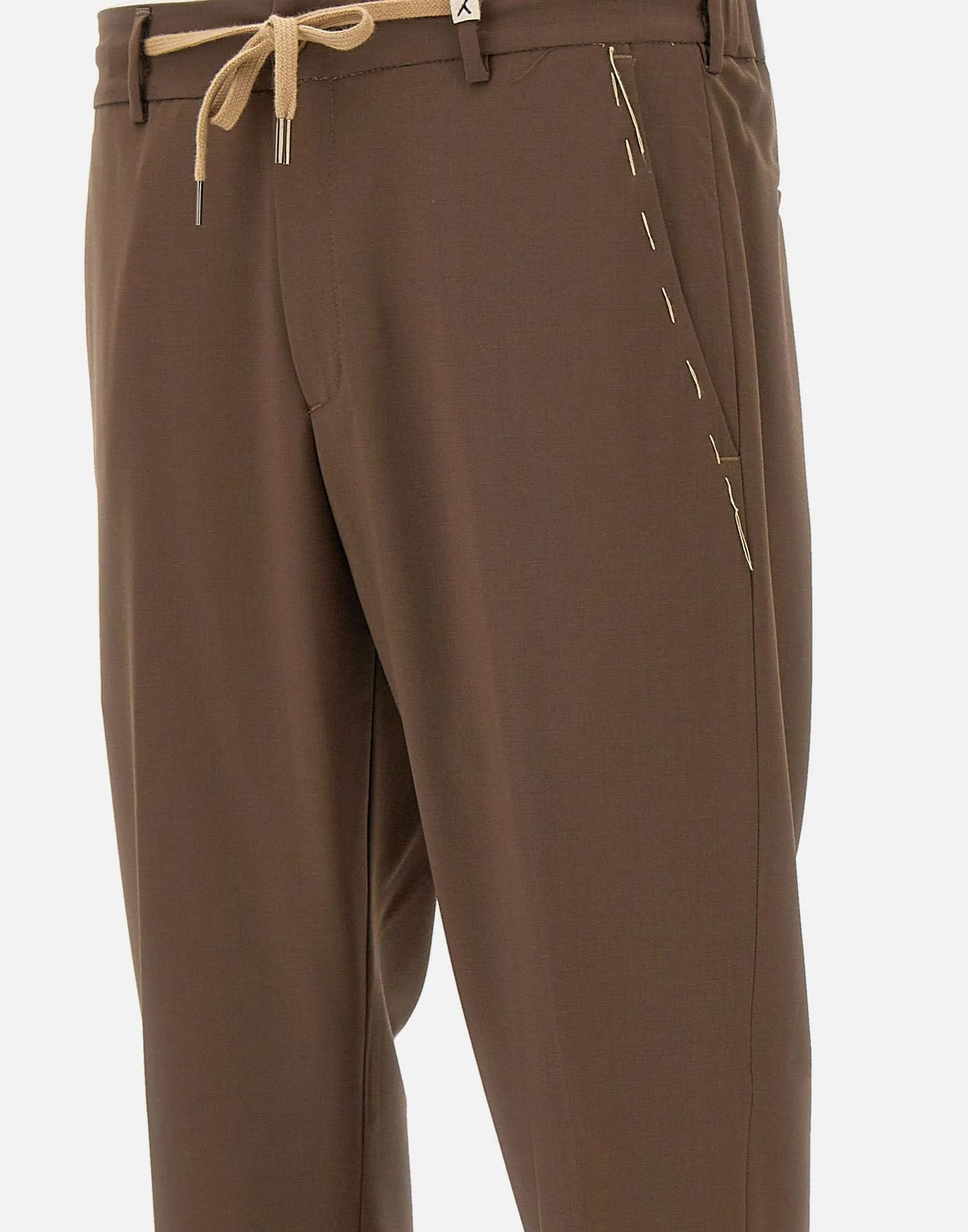 Apollo Wool Blend Trousers in Tobacco