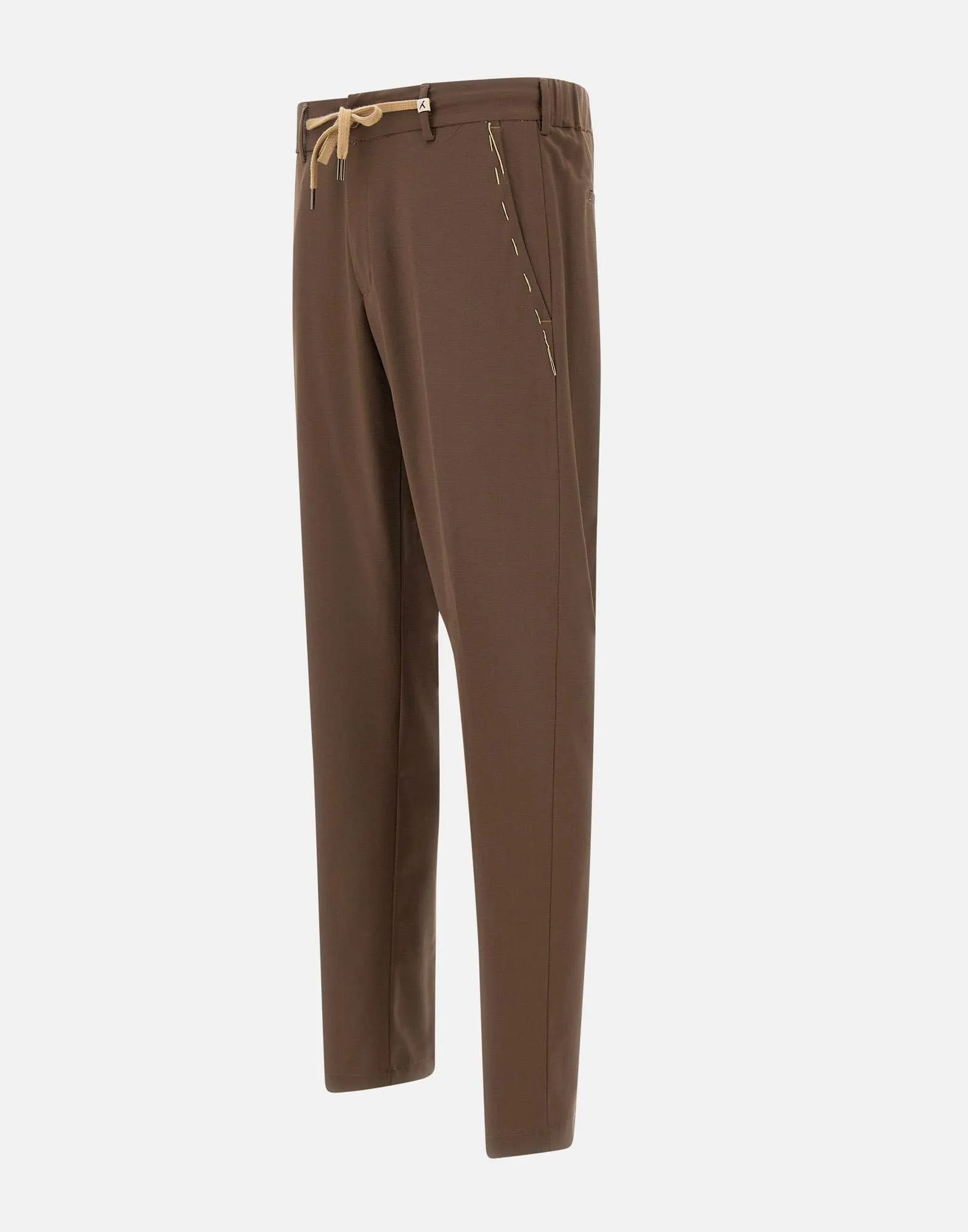 Apollo Wool Blend Trousers in Tobacco