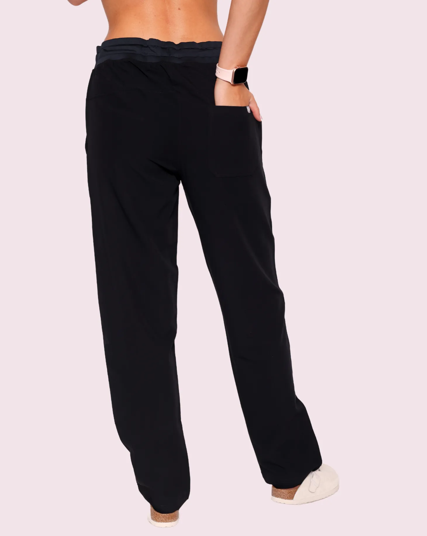 Arlo Straight Leg Scrub Bottoms - Black