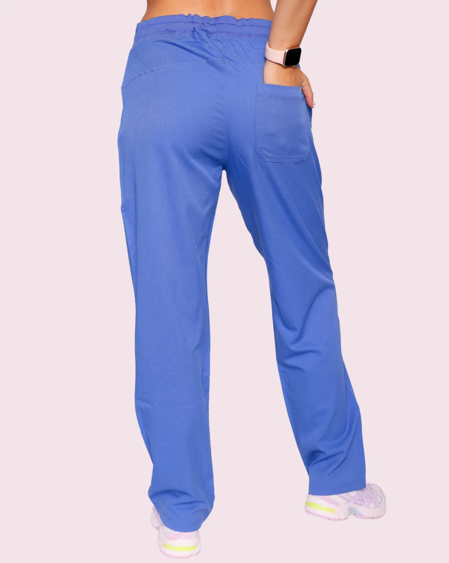 Arlo Straight Leg Scrub Bottoms - Ciel Blue