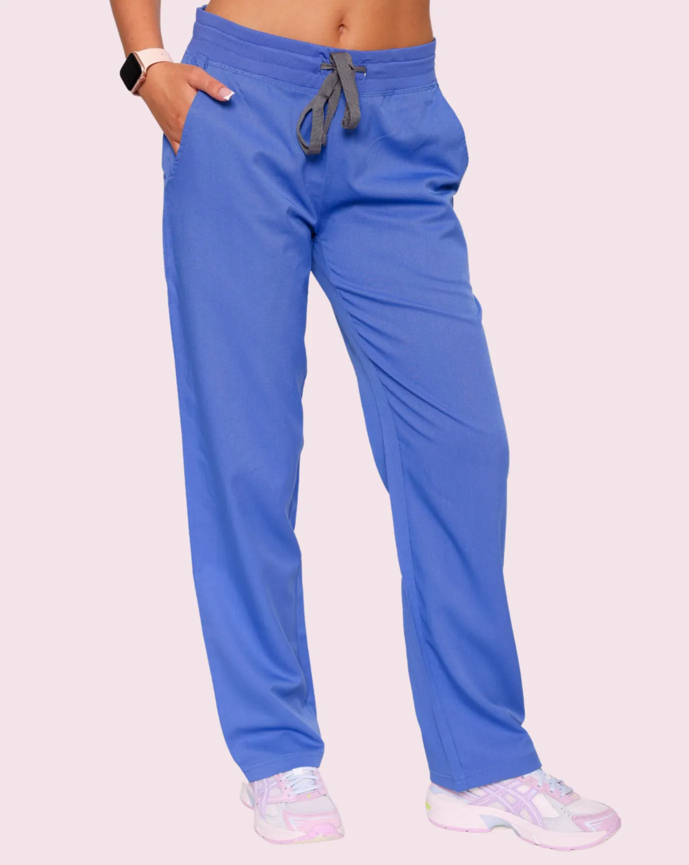 Arlo Straight Leg Scrub Bottoms - Ciel Blue