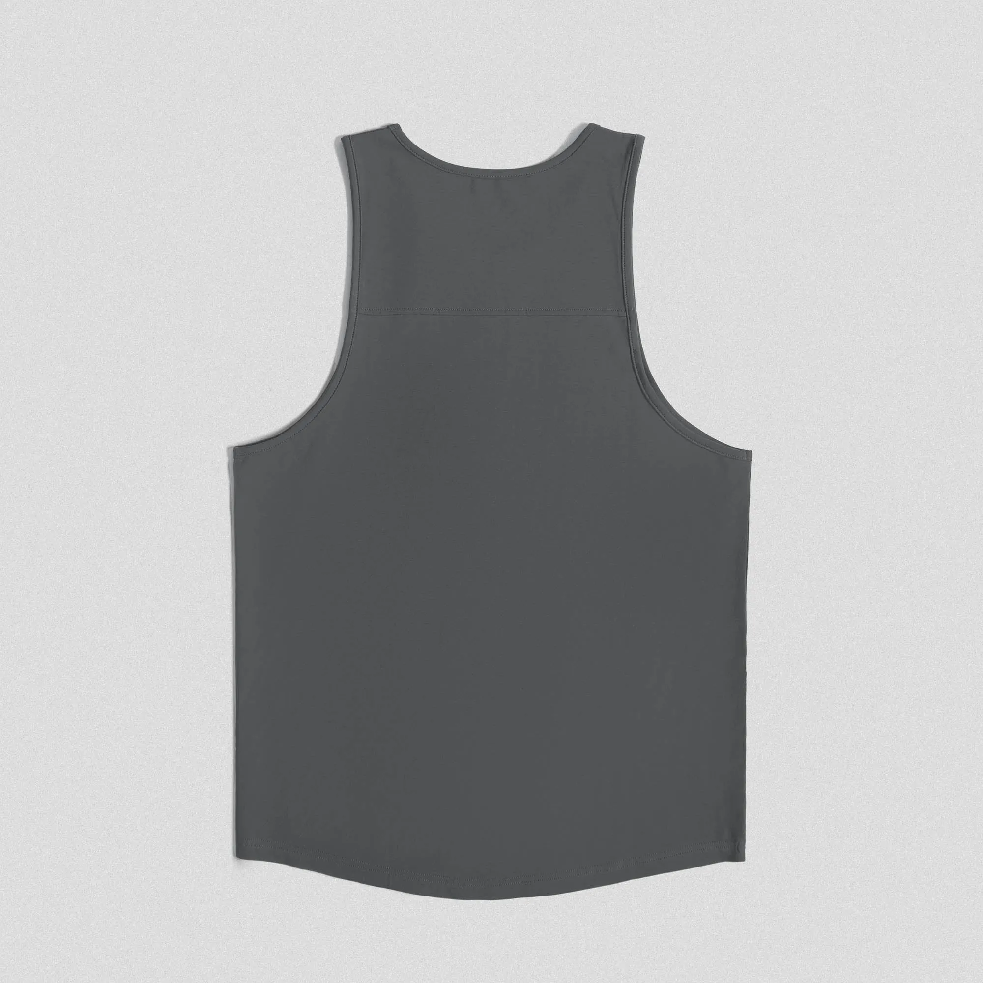 Ascend Scoop Hem Tank - Charcoal