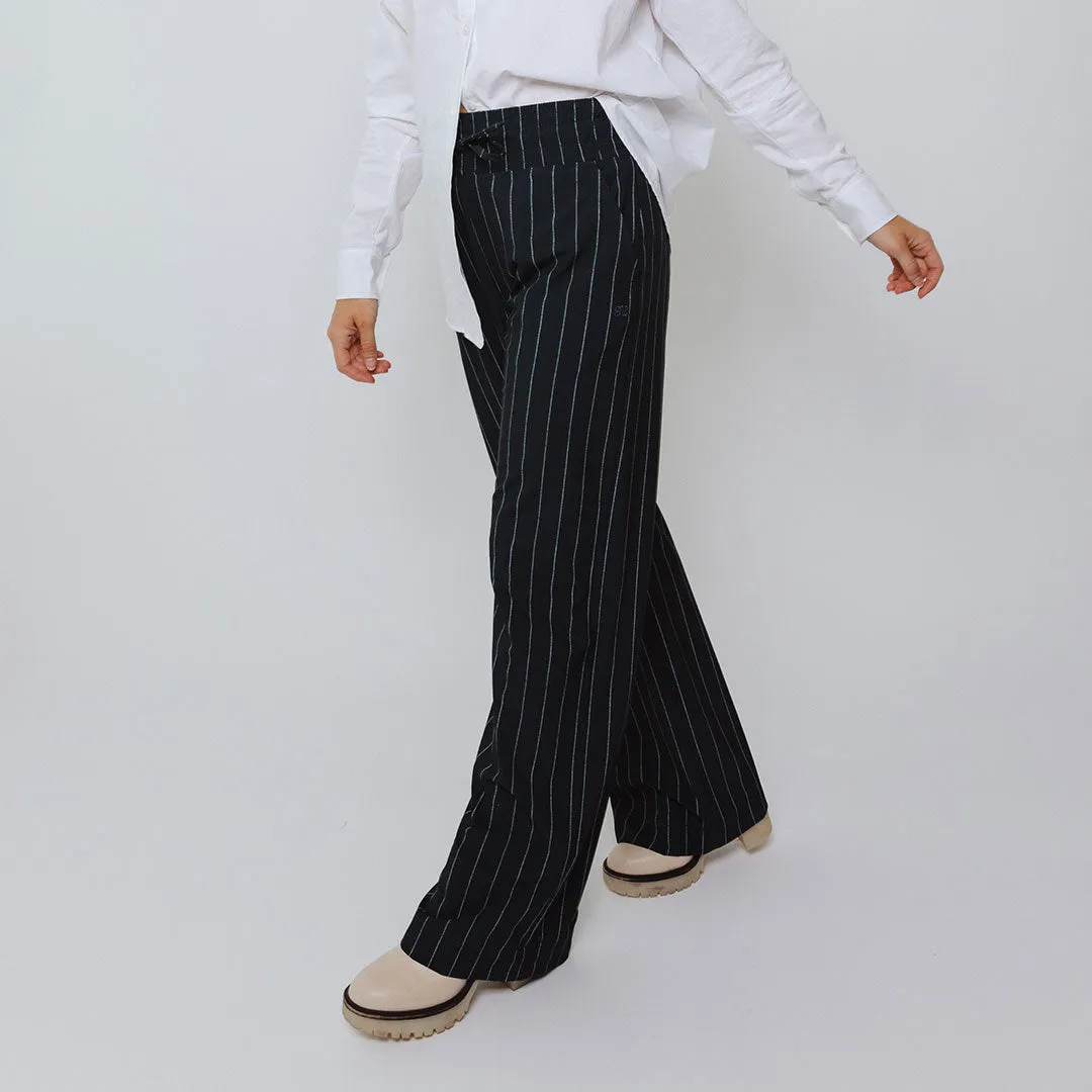 Audrey Trouser, Navy Pinstripe