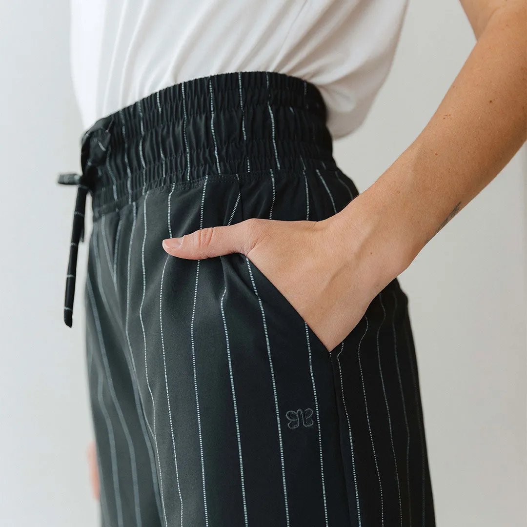 Audrey Trouser, Navy Pinstripe