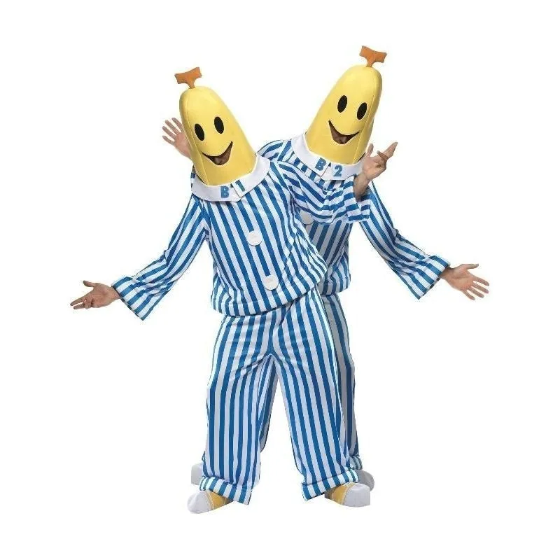 Bananas In Pyjamas Costume Adult Blue White Yellow