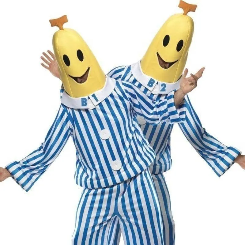 Bananas In Pyjamas Costume Adult Blue White Yellow