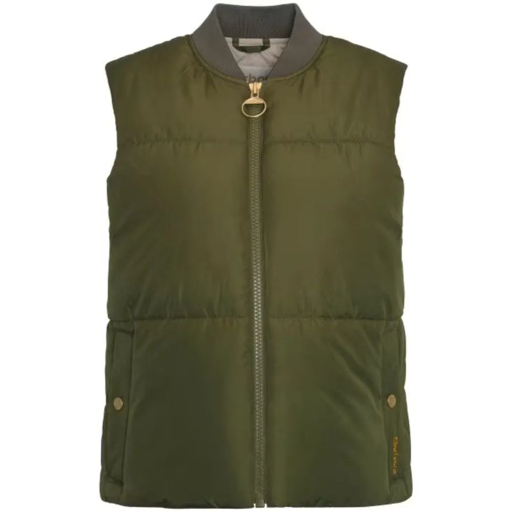 Barbour Fay Gilet In Dark Moss