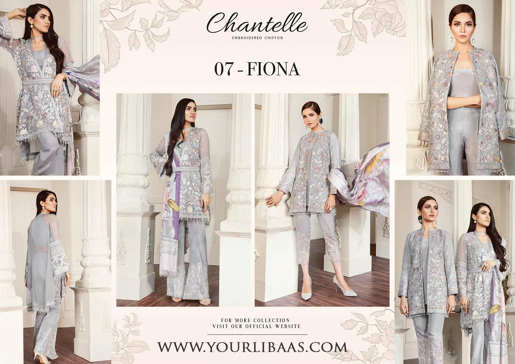 Baroque Chantelle Embroidered Chiffon Collection Vol-5 – 07 - Fiona