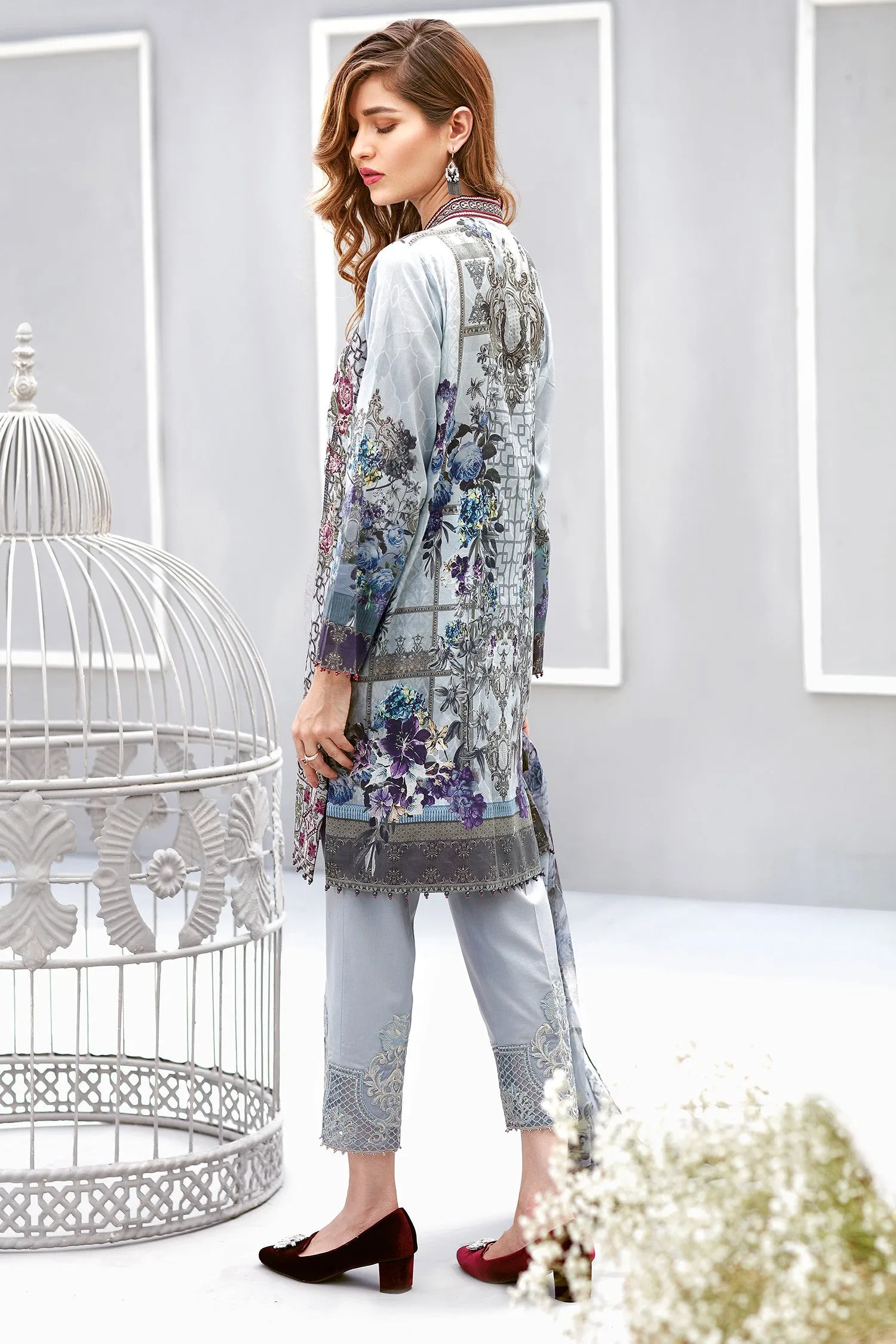 Baroque Eid Lawn Collection 2017 – Ocean Blue