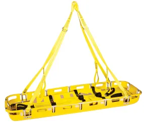 BASKET LITTER STRETCHER w/ALUMINUM FRAME/PLASTIC SHELL, BED INSERT, RESTRAINT STRAPS & LIFTING BRIDLE