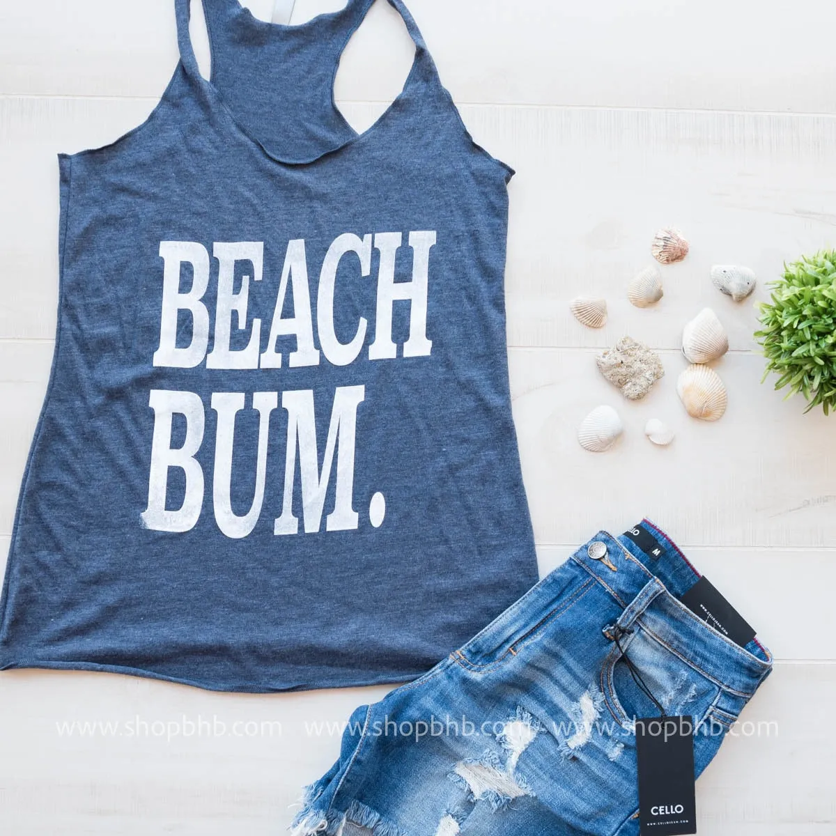 Beach Bum Tank Top Navy**