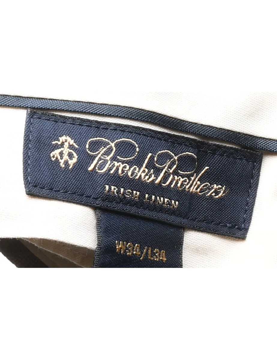 Beige Brooks Brothers Trousers - W34 L34