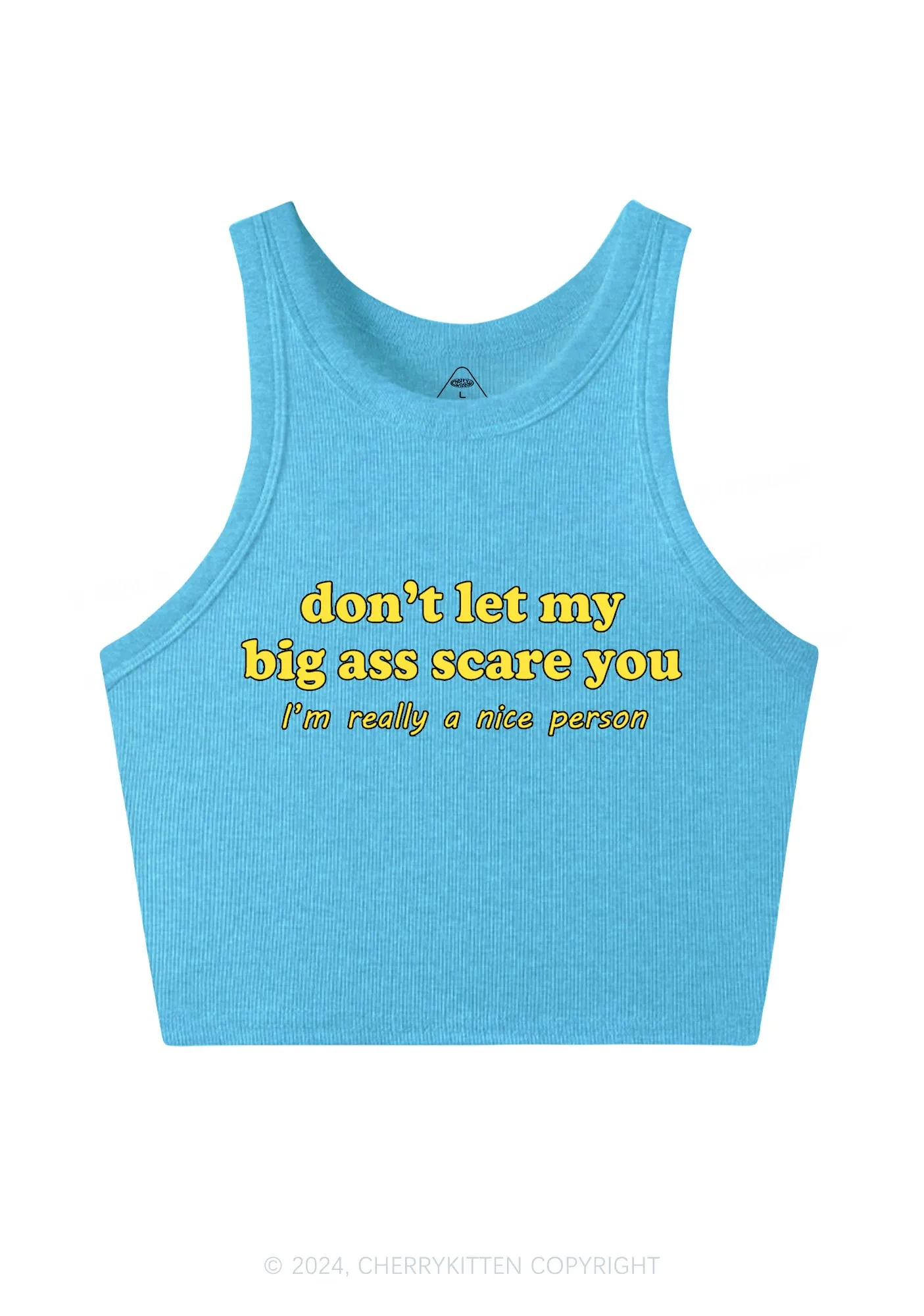 Big Axx Scare You Y2K Crop Tank Top Cherrykitten