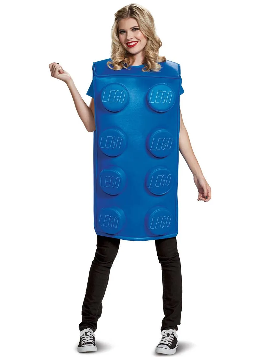 Big Blue Lego Brick Unisex Adults Costume