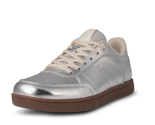 BJORK Silver Leather Sneakers