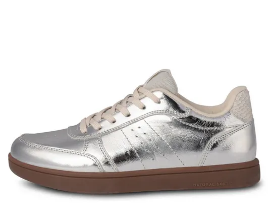 BJORK Silver Leather Sneakers