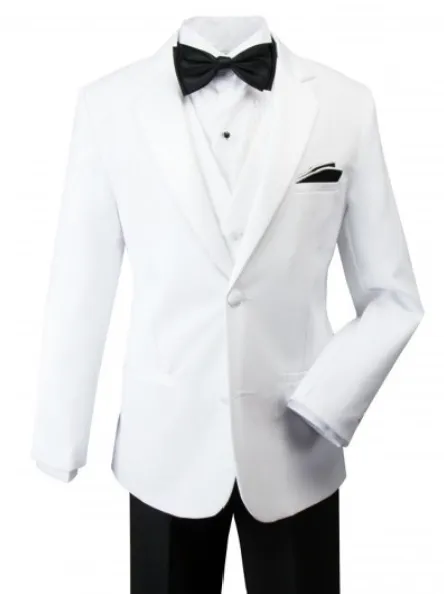 Boys White James Bond Tuxedo Suit