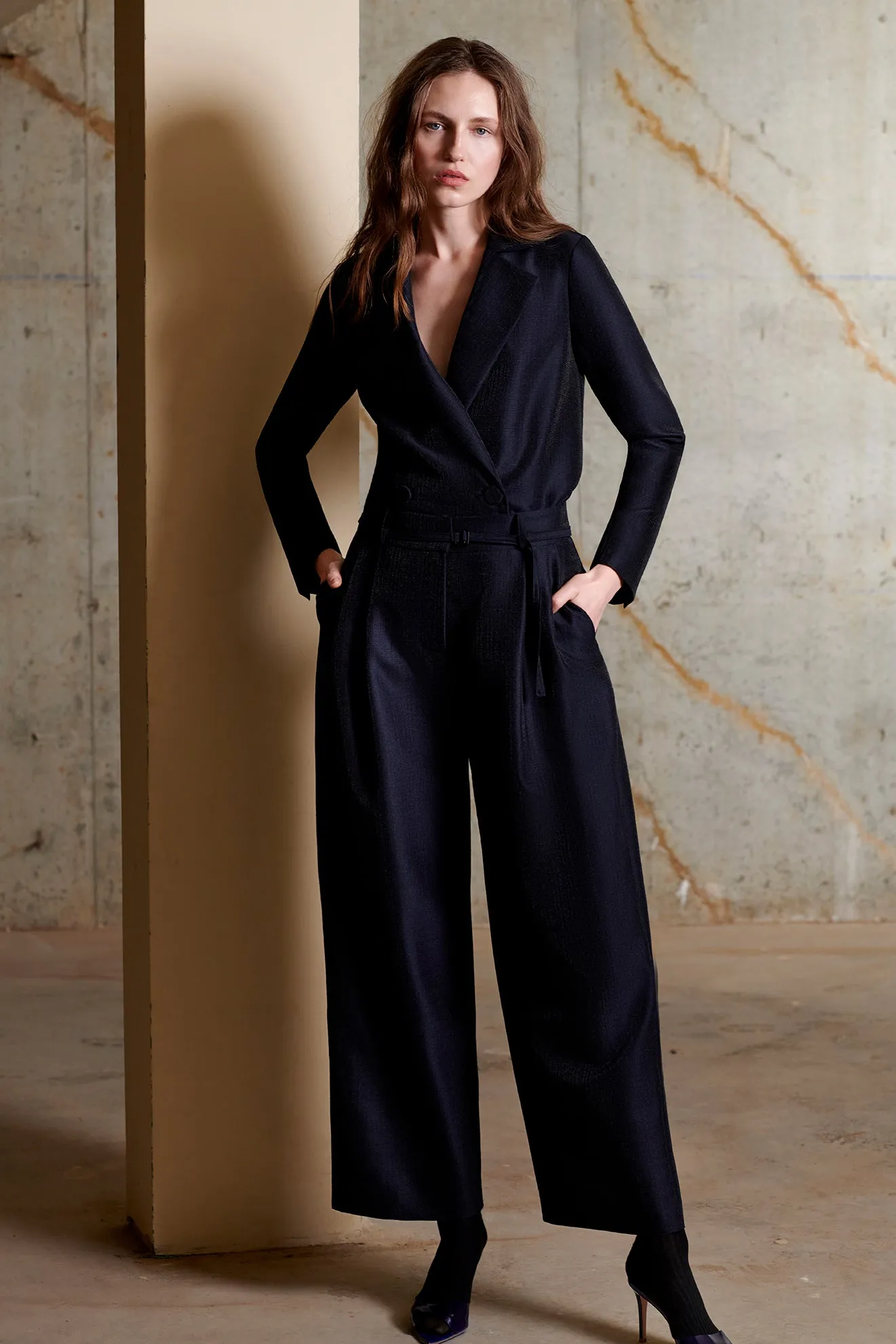 Breakaway Track Pant in Lurex Suiting