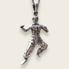 Bruce Lee pendant in silver