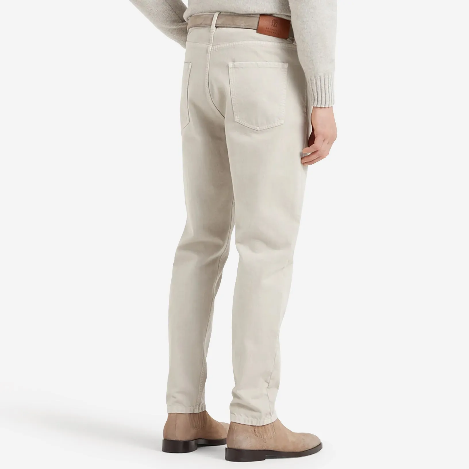 Brunello Cucinelli Garment Dyed Slubbed Denim Trousers