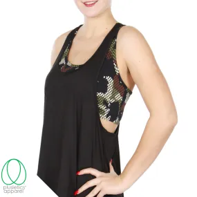 Camo 2-in-1 Bra and Racerback Tank