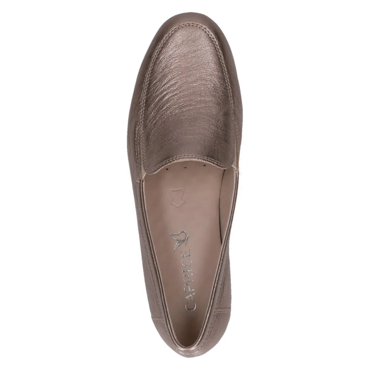 Caprice Bronze Leather Wedge Slip-On