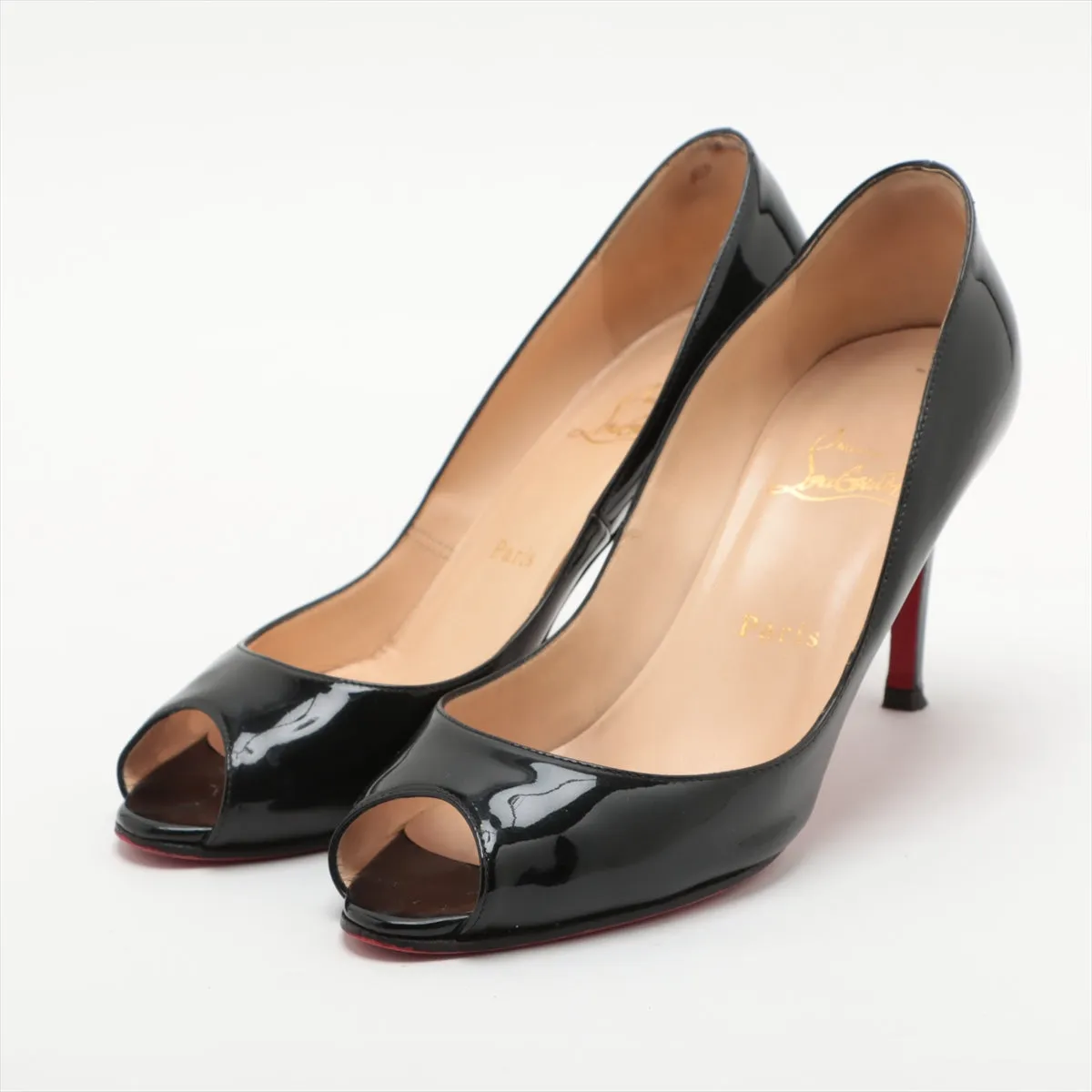 Christian Louboutin Patent Leather Open-toe Pump