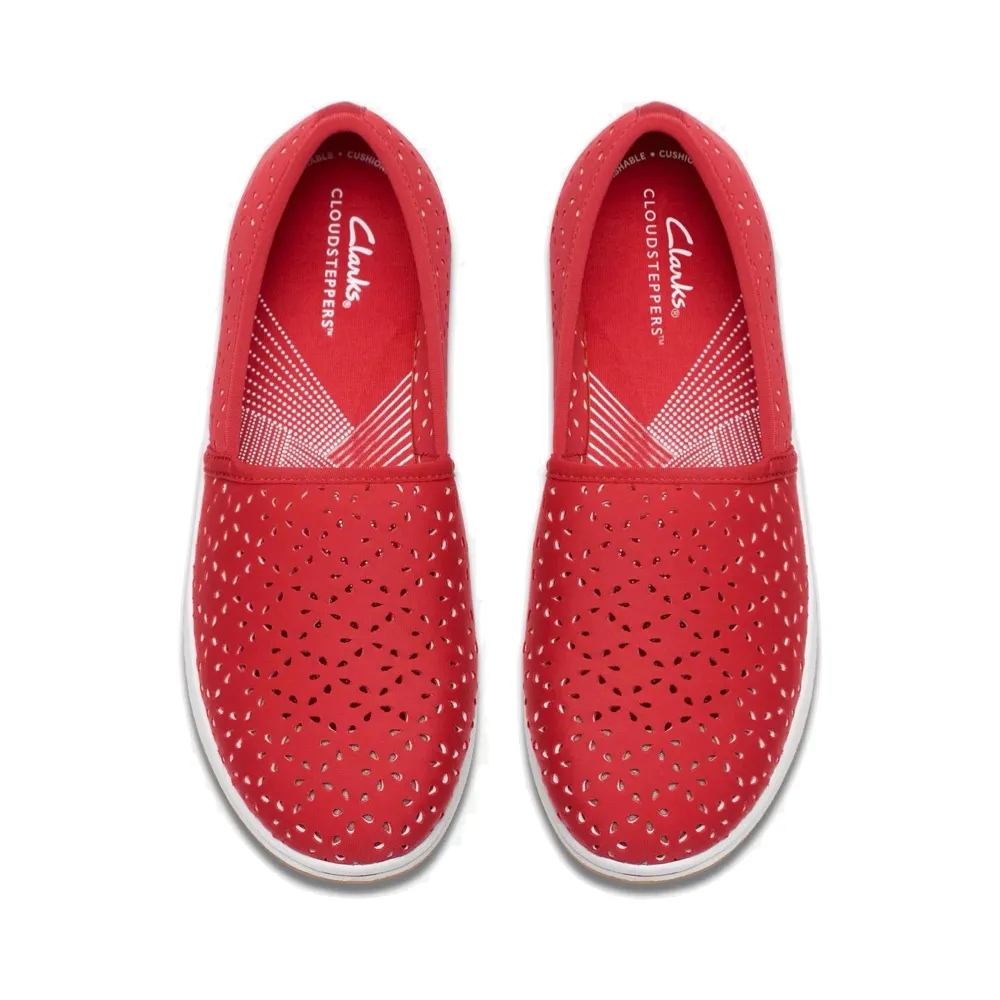 Clarks Women's Breeze Emily Perfed Slip On in Cherry