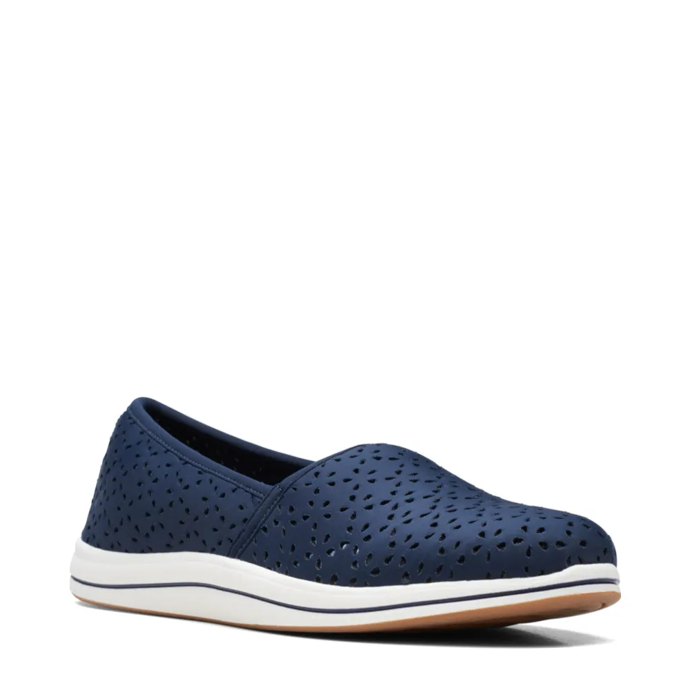 Clarks Women's Breeze Emily Perfed Slip On (Navy)