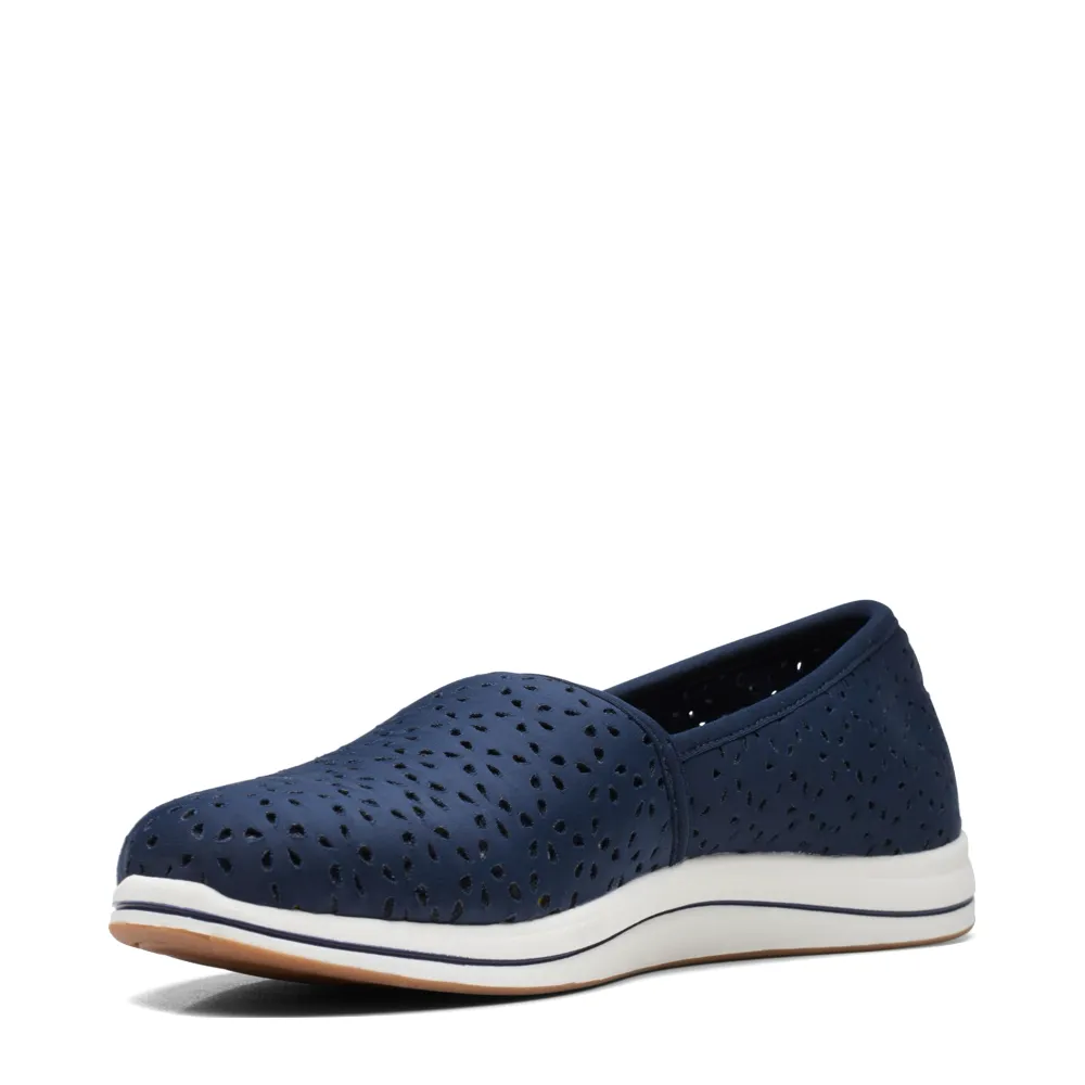 Clarks Women's Breeze Emily Perfed Slip On (Navy)