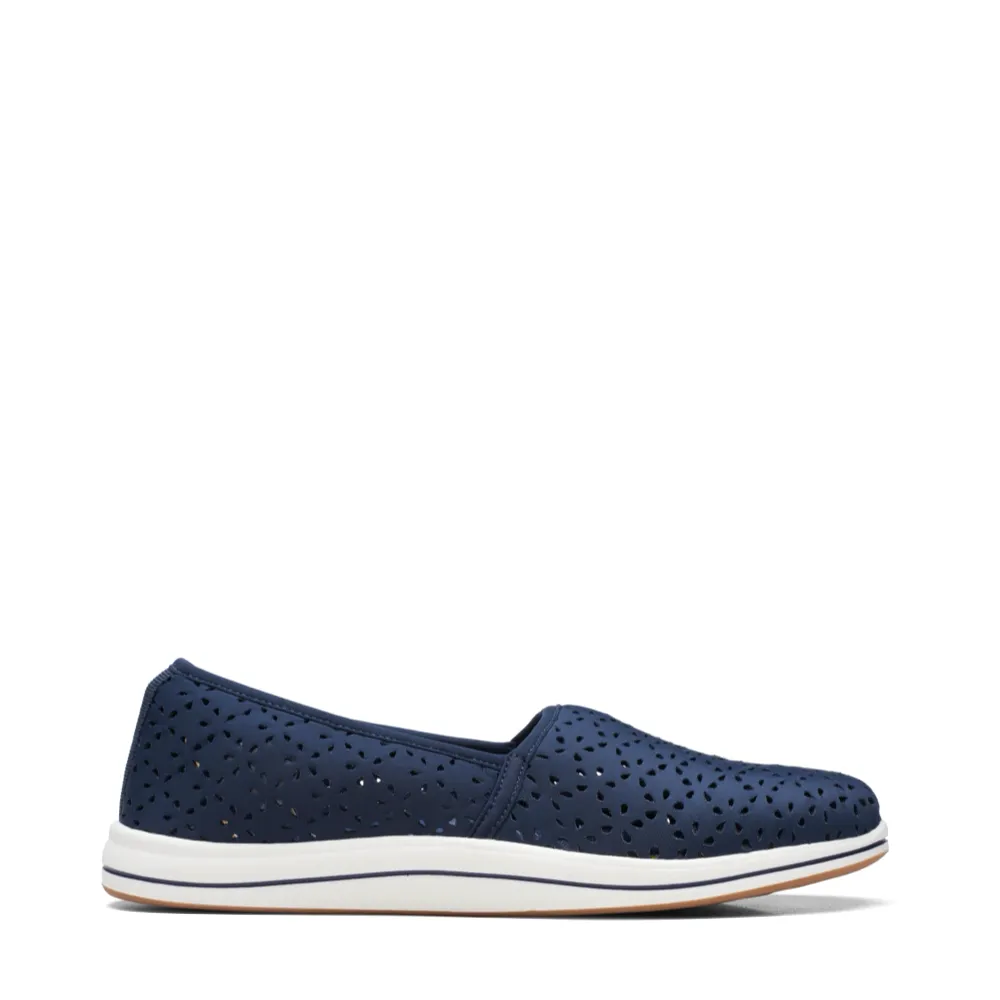 Clarks Women's Breeze Emily Perfed Slip On (Navy)