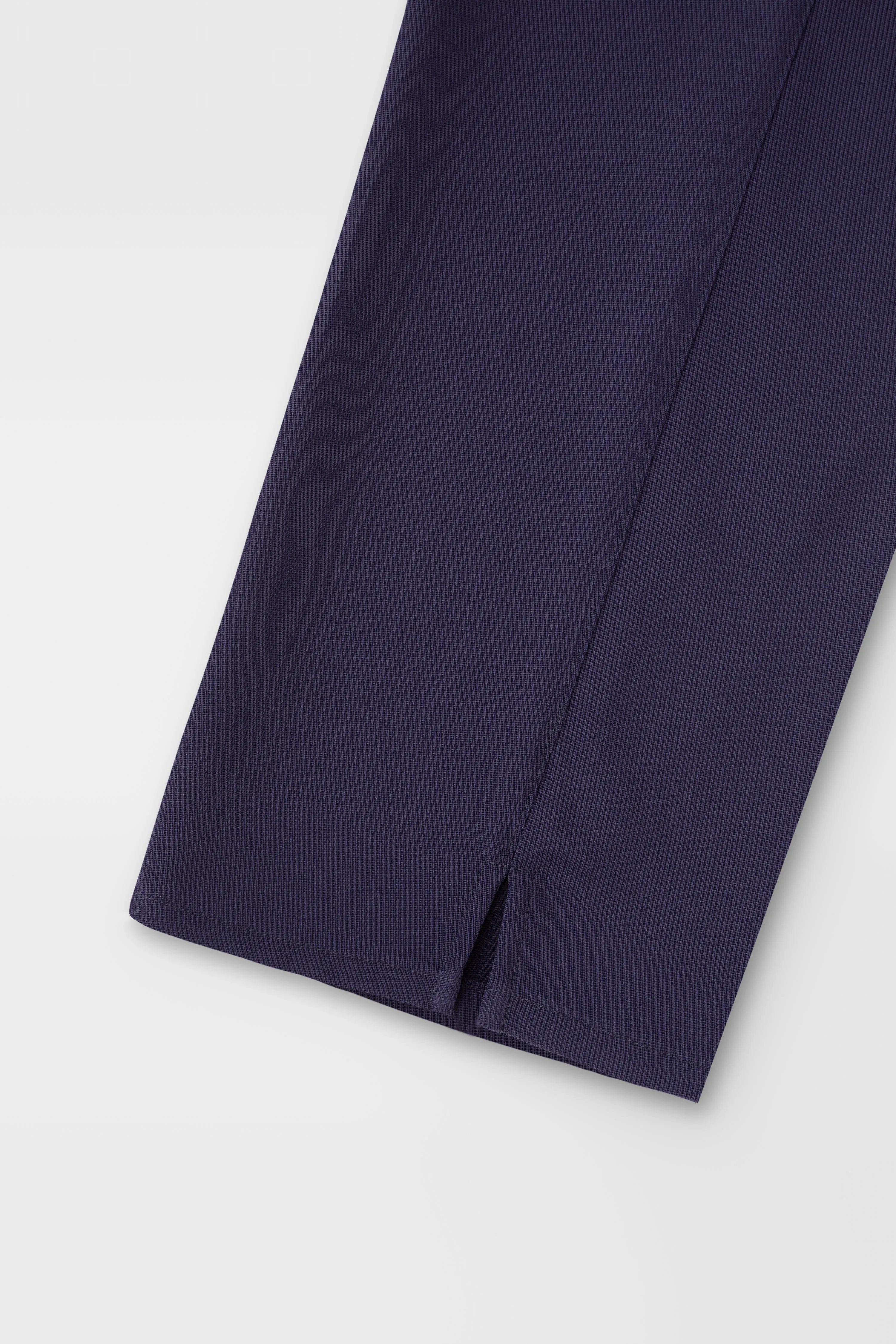 Classic Rayon Tricotine Drawstring Trouser in Navy