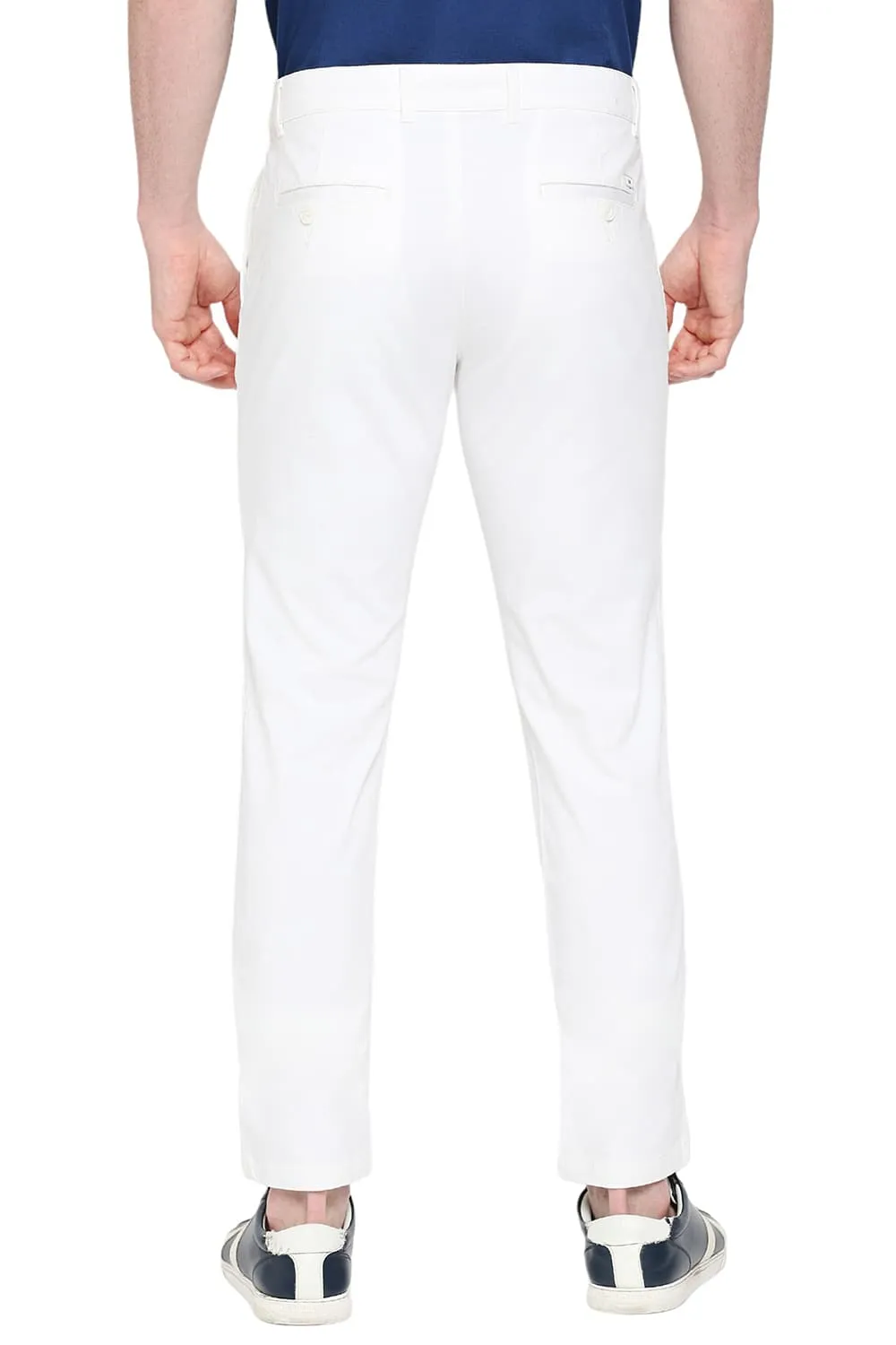 Comfort Fit Cotton Stretch Dobby Trousers