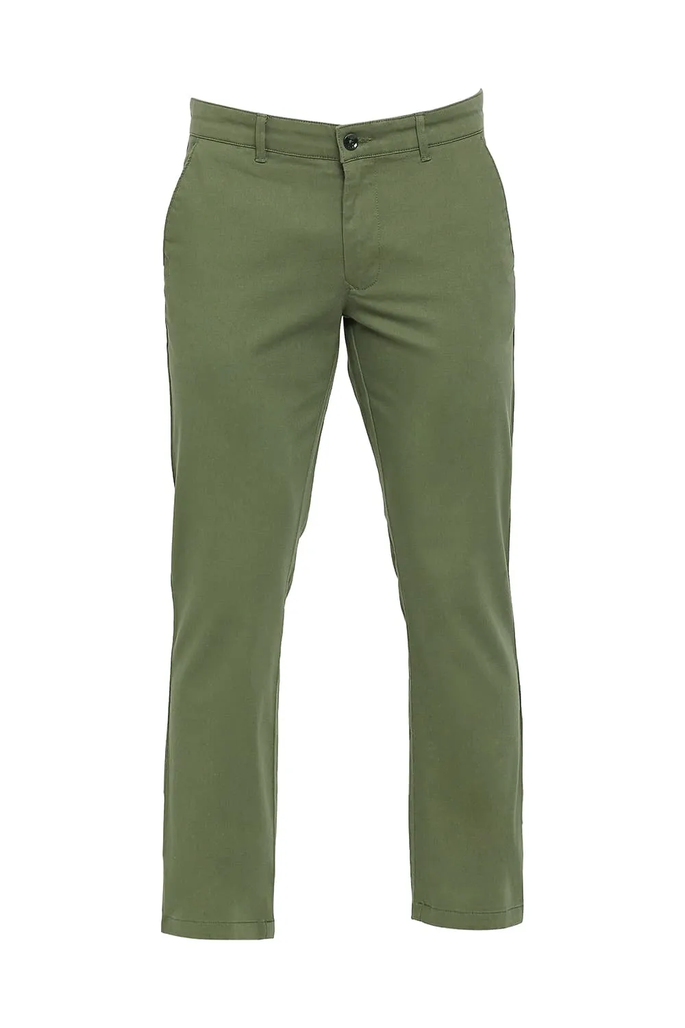 Comfort Fit Cotton Stretch Dobby Trousers