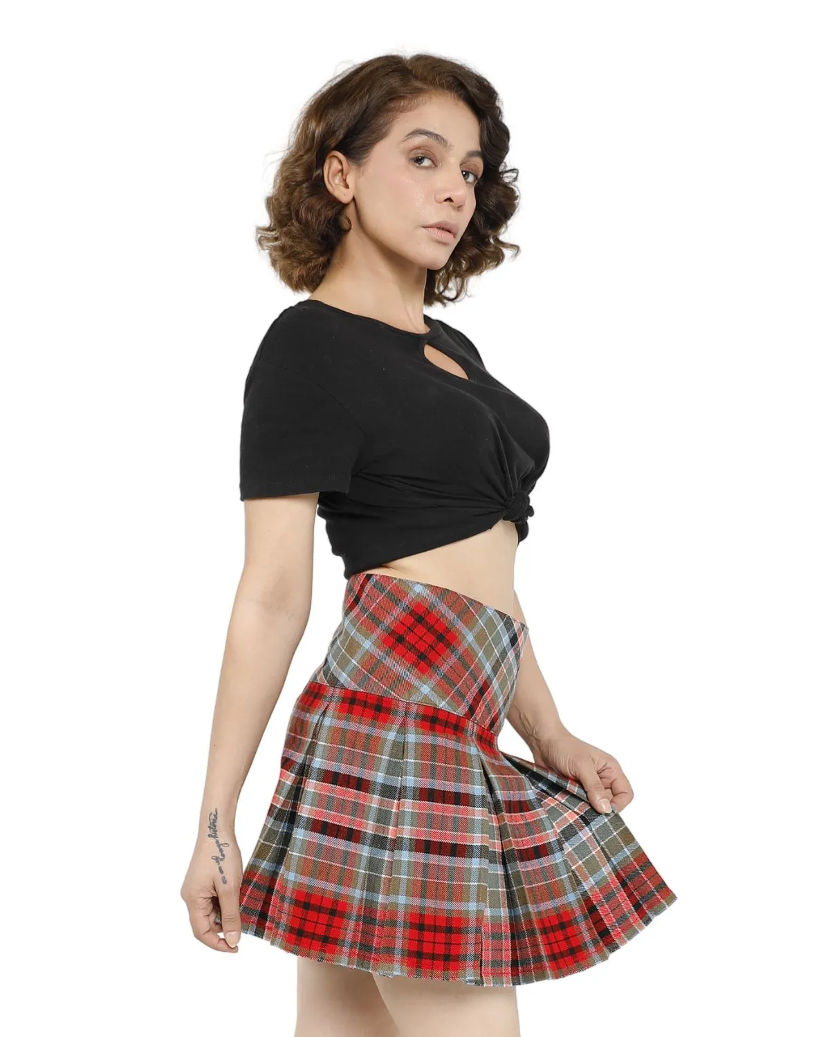 Criss-Cross Pleat Skirt