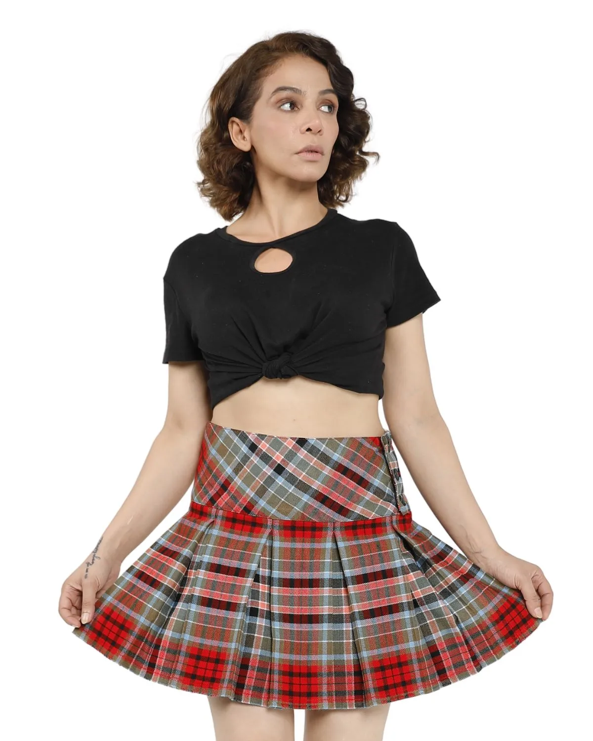 Criss-Cross Pleat Skirt