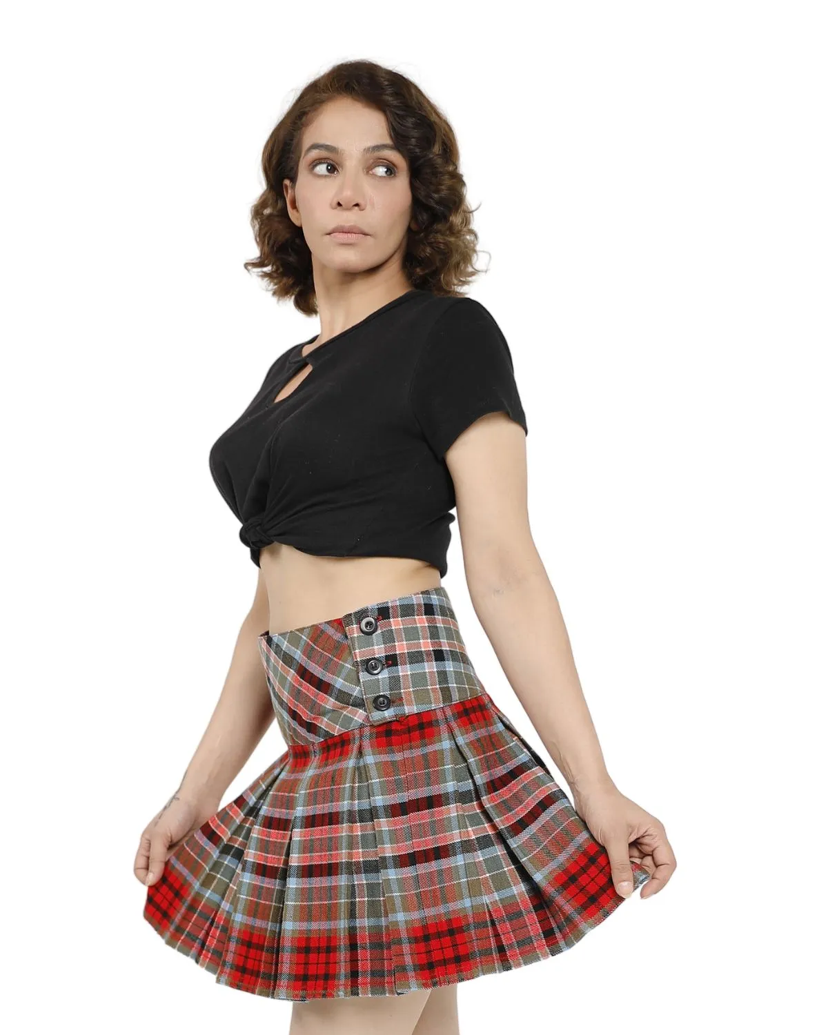 Criss-Cross Pleat Skirt