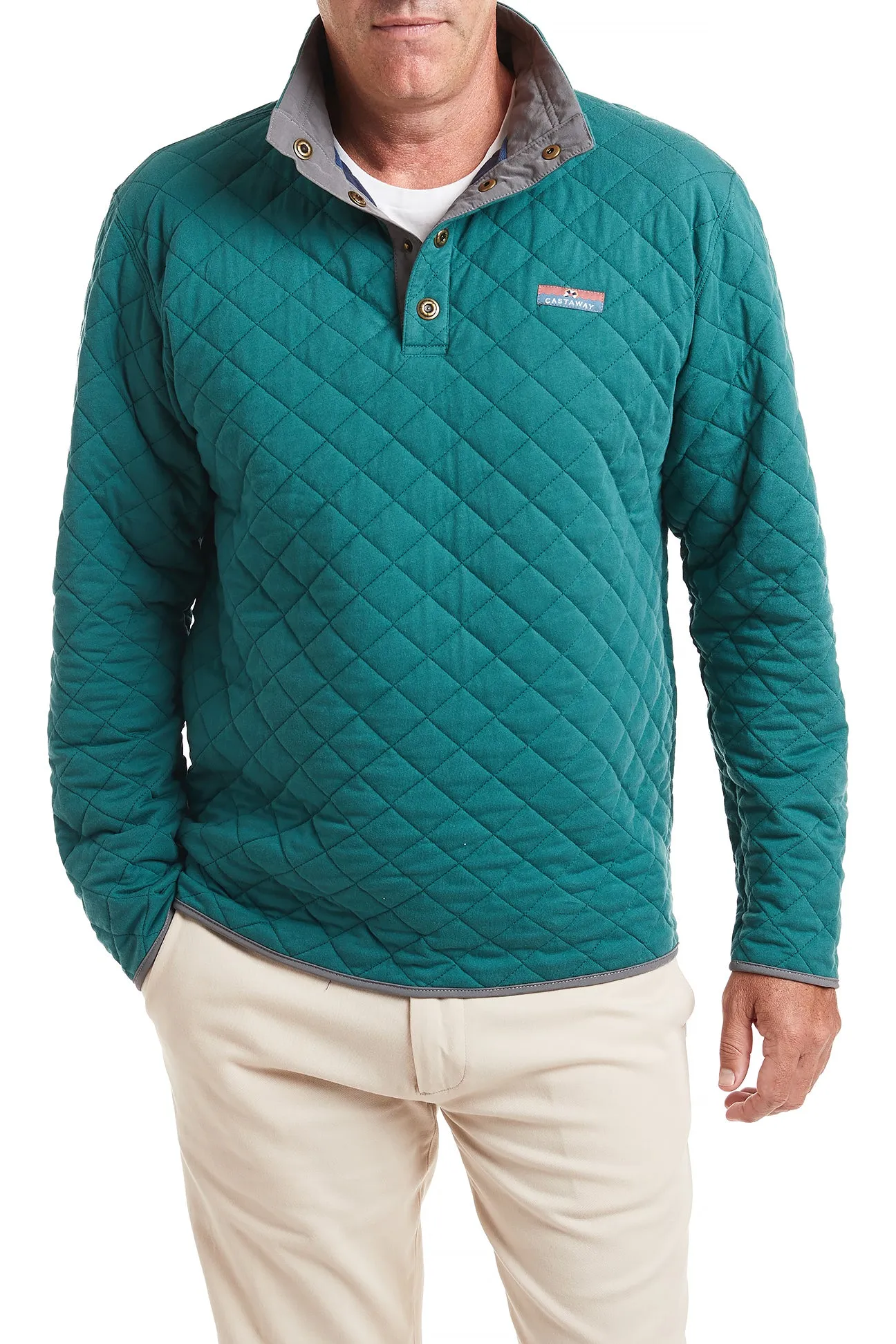 Cross Rip Quilted Sweatshirt Hunter